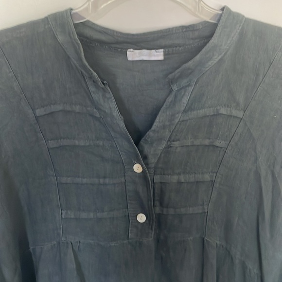 I Love Linen Grey Tunic Large - Picture 3 of 6